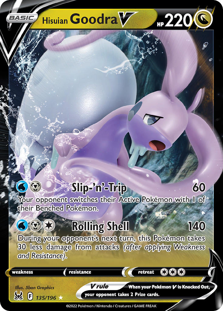 Hisuian Goodra V | Lost Origin | Sword & Shield | 135/196 | New Mint | Holo Rare V