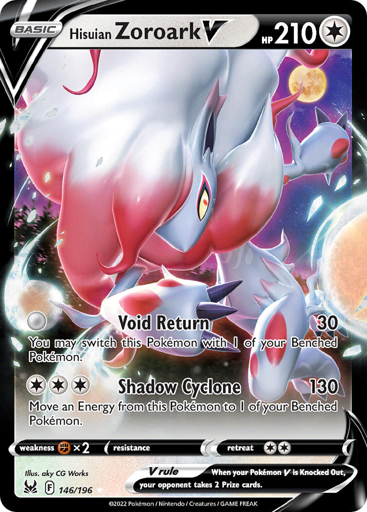 Hisuian Zoroark V | Lost Origin | Sword & Shield | 146/196 | New Mint | Holo Rare V