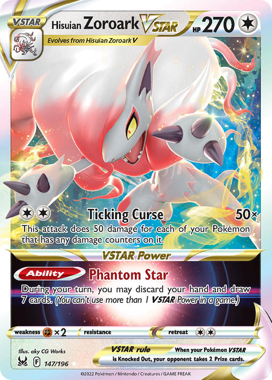 Hisuian Zoroark VSTAR | Lost Origin | Sword & Shield | 147/196 | New Mint | Holo Rare VSTAR
