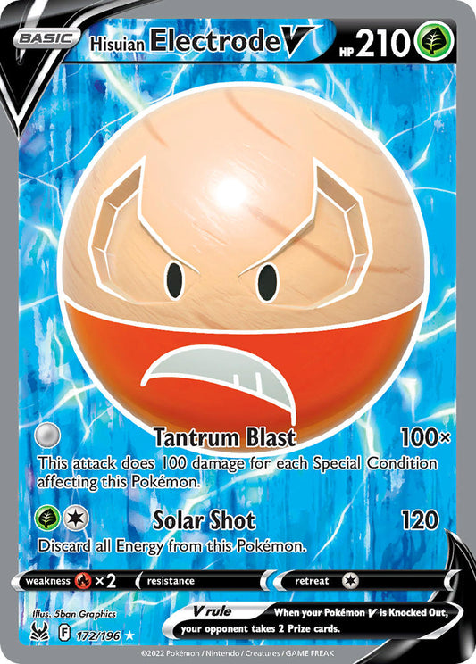 Hisuian Electrode V | Lost Origin | Sword & Shield | 172/196 | New Mint | Ultra Rare
