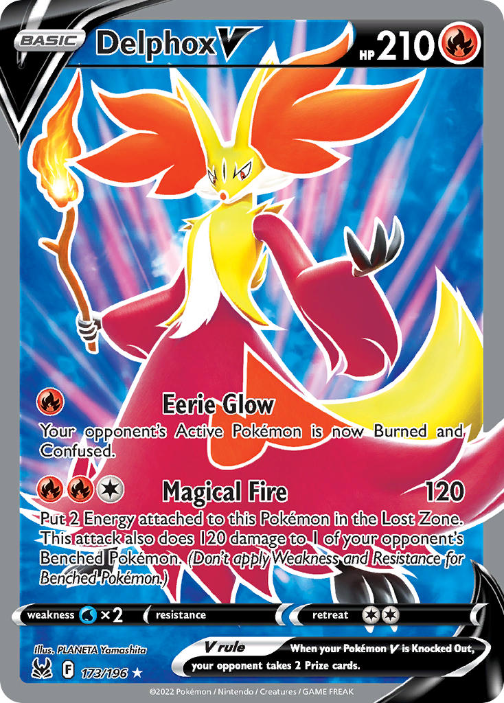 Delphox V | Lost Origin | Sword & Shield | 173/196 | New Mint | Ultra Rare