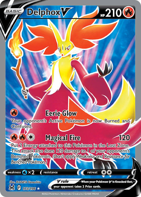 Delphox V | Lost Origin | Sword & Shield | 173/196 | New Mint | Ultra Rare