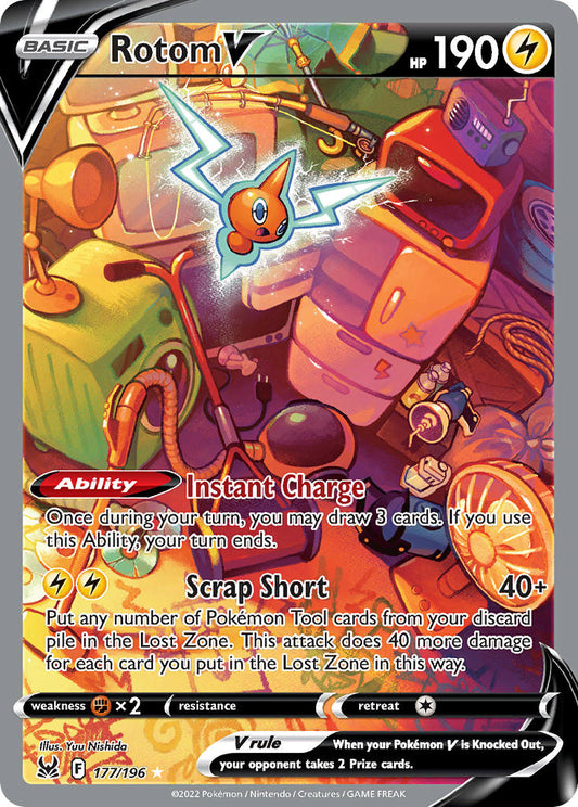 Rotom V | Lost Origin | Sword & Shield | 177/196 | New Mint | Ultra Rare
