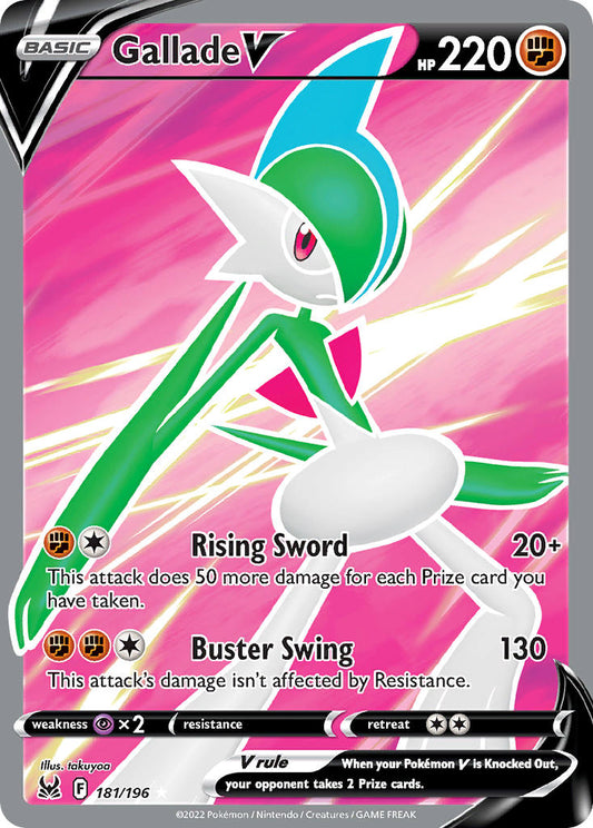 Gallade V | Lost Origin | Sword & Shield | 181/196 | New Mint | Ultra Rare