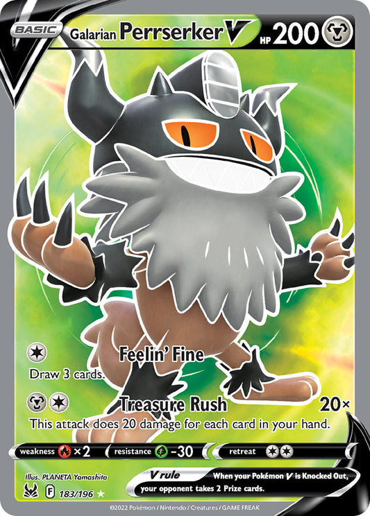 Galarian Perrserker V | Lost Origin | Sword & Shield | 183/196 | New Mint | Ultra Rare