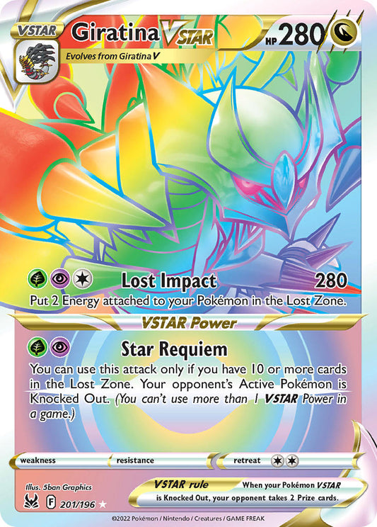 Giratina VSTAR | Lost Origin | Sword & Shield | 201/196 | New Mint | Rainbow Rare
