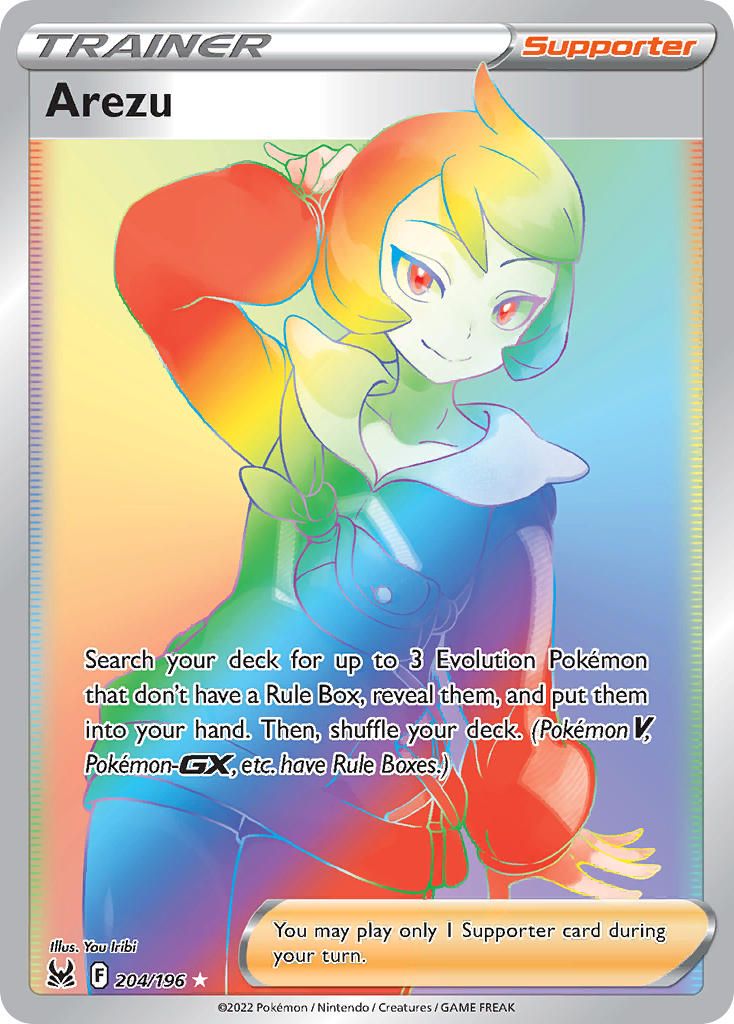 Arezu | Lost Origin | Sword & Shield | 204/196 | New Mint | Rainbow Rare