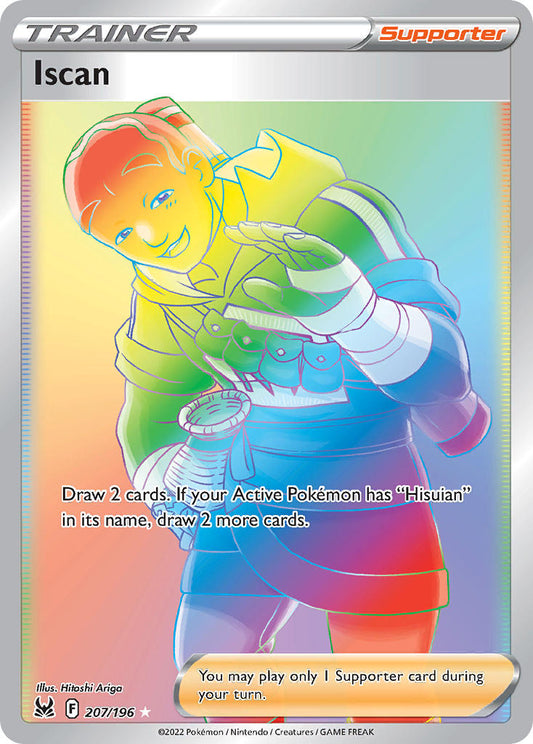 Iscan | Lost Origin | Sword & Shield | 207/196 | New Mint | Rainbow Rare
