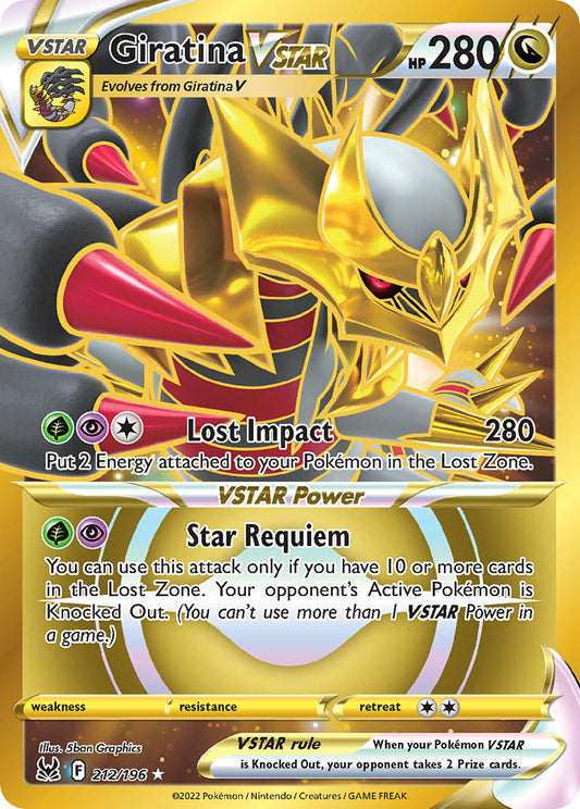 Giratina VSTAR | Lost Origin | Sword & Shield | 212/196 | New Mint | Rare Secret