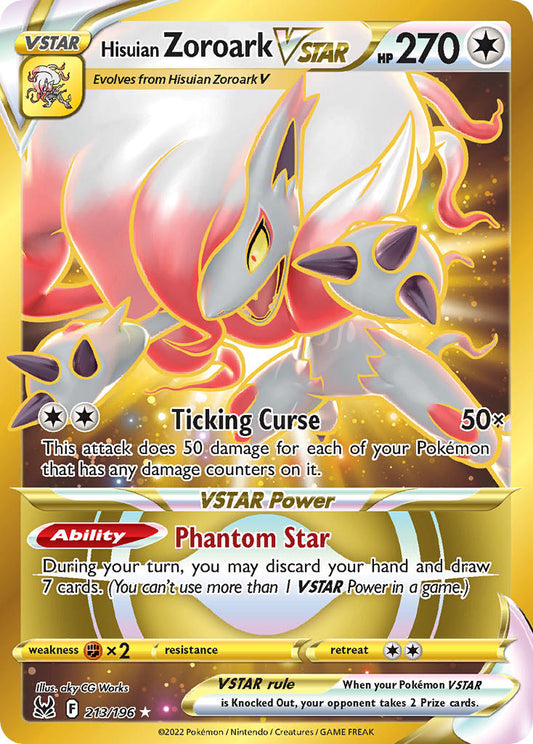 Hisuian Zoroark VSTAR | Lost Origin | Sword & Shield | 213/196 | New Mint | Rare Secret