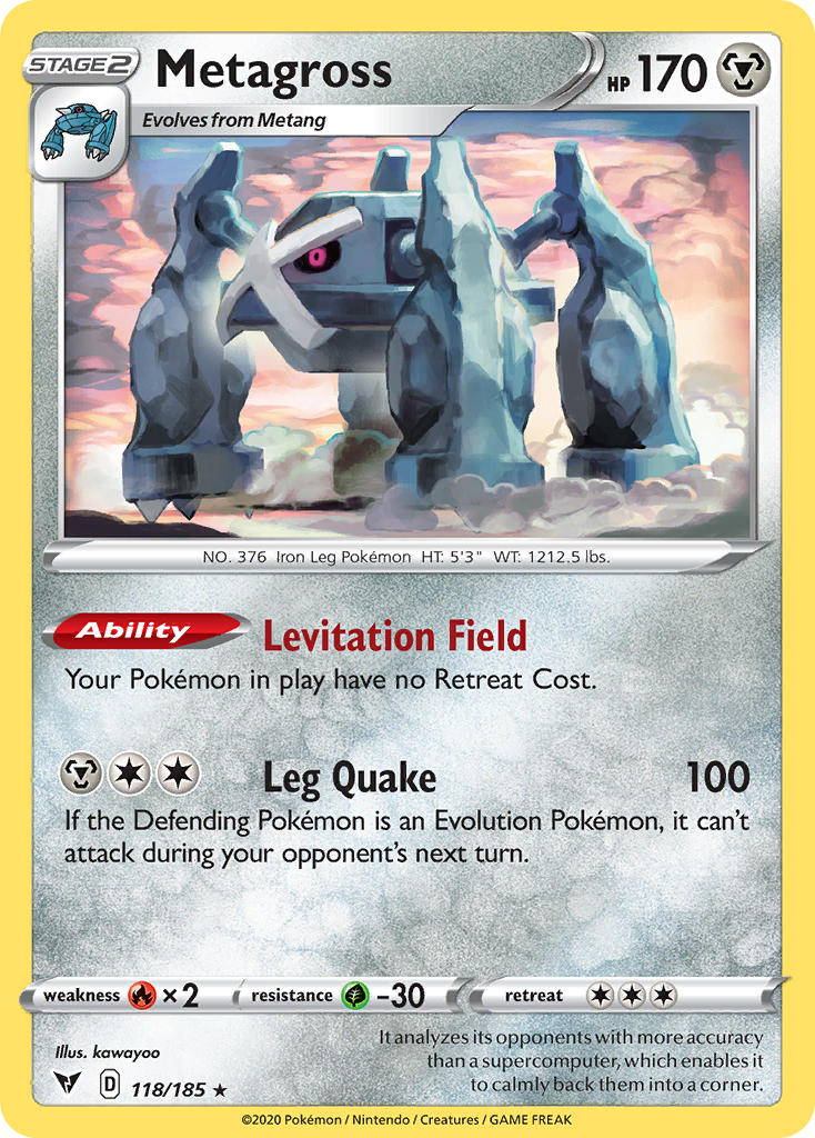 Metagross | Vivid Voltage | Sword & Shield | 118/185 | New Mint | Rare