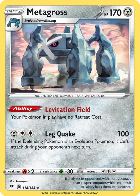 Metagross | Vivid Voltage | Sword & Shield | 118/185 | New Mint | Rare