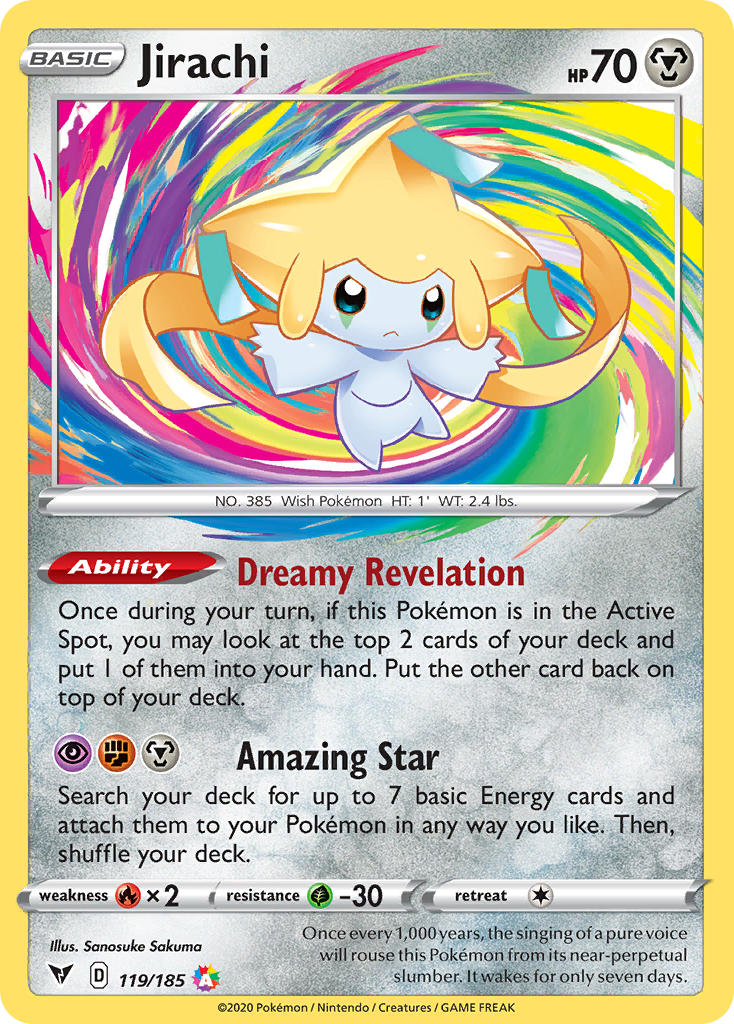 Jirachi | Vivid Voltage | Sword & Shield | 119/185 | New Mint | Amazing Rare