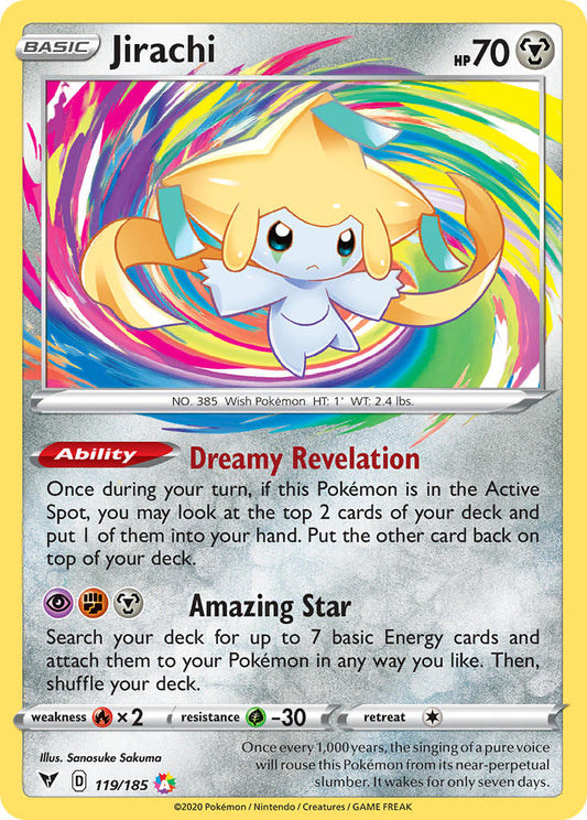 Jirachi | Vivid Voltage | Sword & Shield | 119/185 | New Mint | Amazing Rare