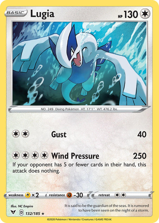 Lugia | Vivid Voltage | Sword & Shield | 132/185 | New Mint | Rare Holo