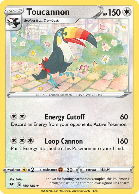 Toucannon | Vivid Voltage | Sword & Shield | 145/185 | New Mint | Rare