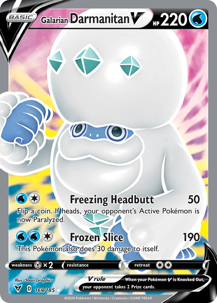 Galarian Darmanitan V | Vivid Voltage | Sword & Shield | 169/185 | New Mint | Ultra Rare
