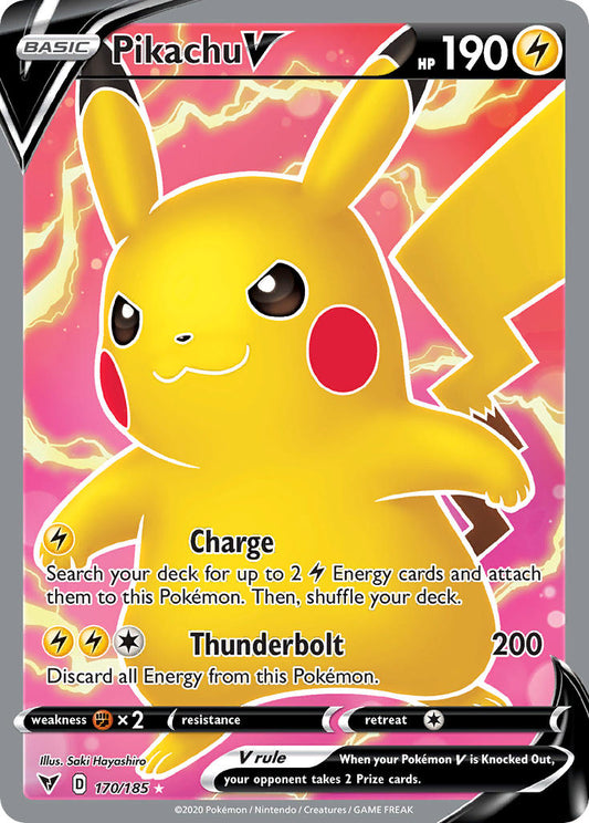 Pikachu V | Vivid Voltage | Sword & Shield | 170/185 | New Mint | Ultra Rare