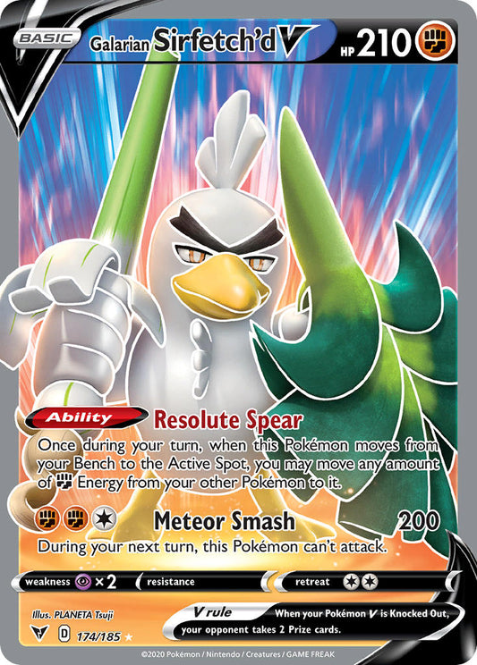 Galarian Sirfetch’d V | Vivid Voltage | Sword & Shield | 174/185 | New Mint | Ultra Rare