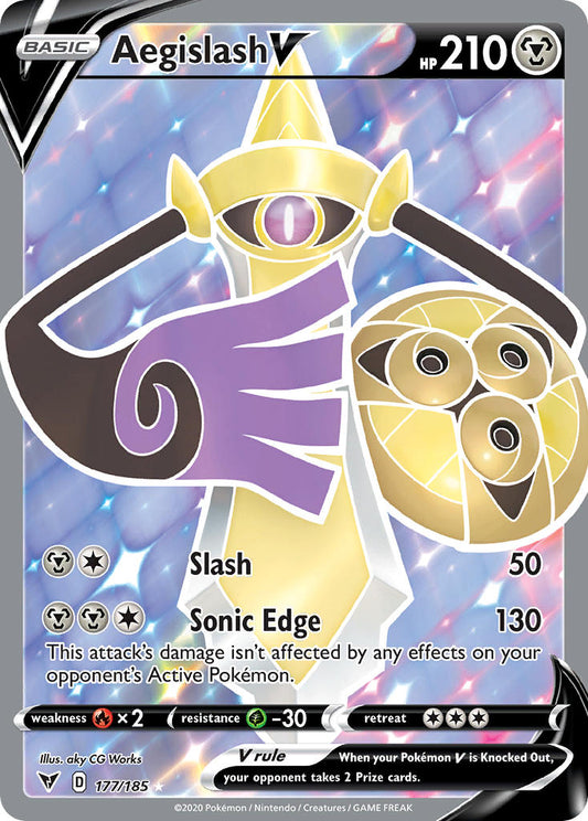 Aegislash V | Vivid Voltage | Sword & Shield | 177/185 | New Mint | Ultra Rare