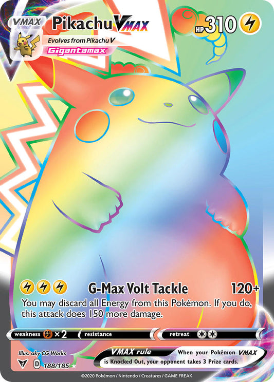 Pikachu VMAX | Vivid Voltage | Sword & Shield | 188/185 | New Mint | Rainbow Rare