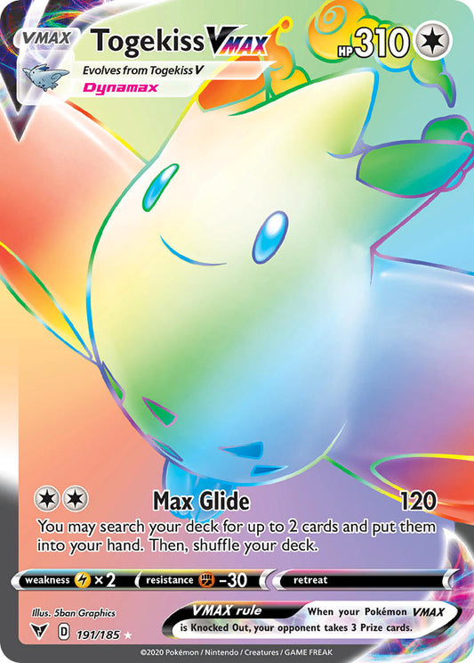 Togekiss VMAX | Vivid Voltage | Sword & Shield | 191/185 | New Mint | Rainbow Rare