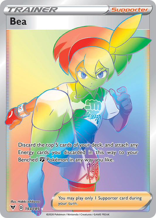 Bea | Vivid Voltage | Sword & Shield | 193/185 | New Mint | Rainbow Rare