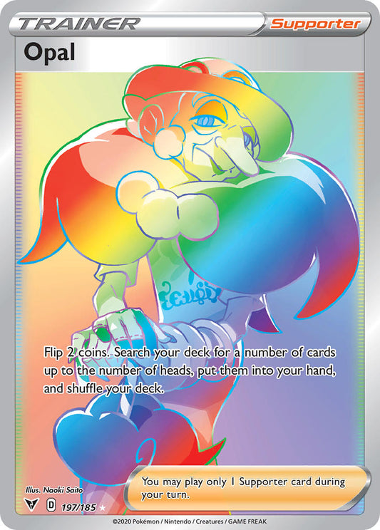 Opal | Vivid Voltage | Sword & Shield | 197/185 | New Mint | Rainbow Rare
