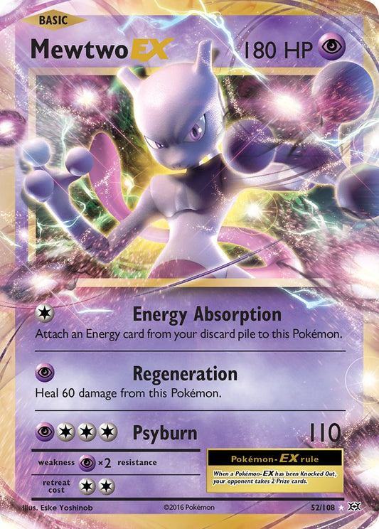 Mewtwo EX | EVO | XY | 52/108 | New Mint | Rare Holo EX