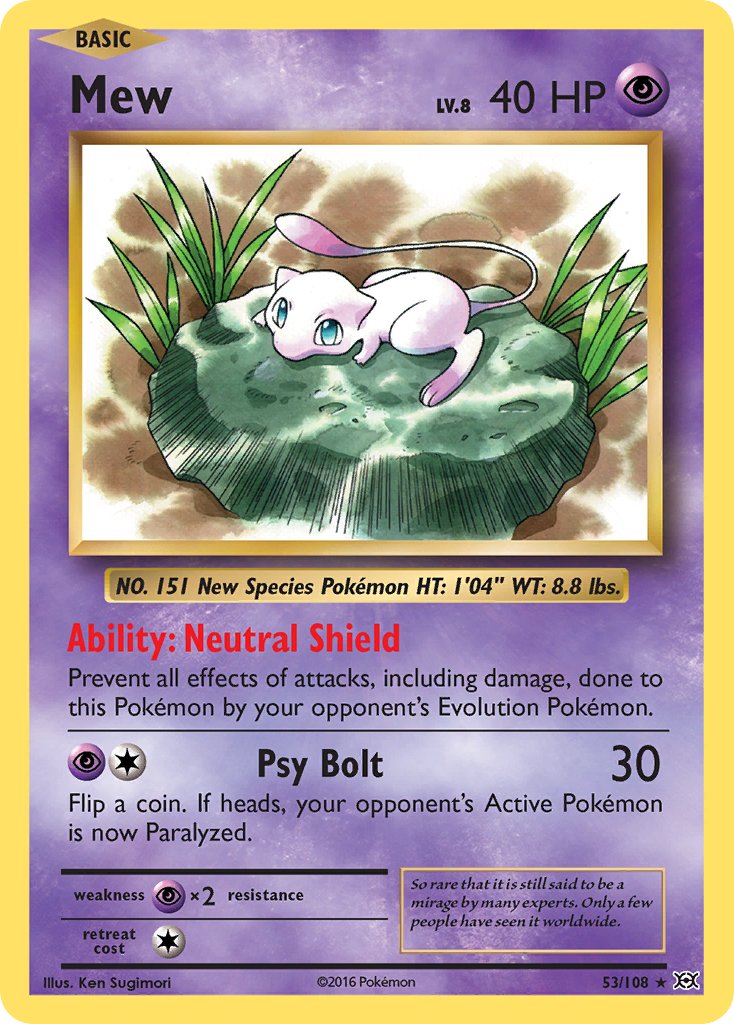 Mew | EVO | XY | 53/108 | New Mint | Rare Holo