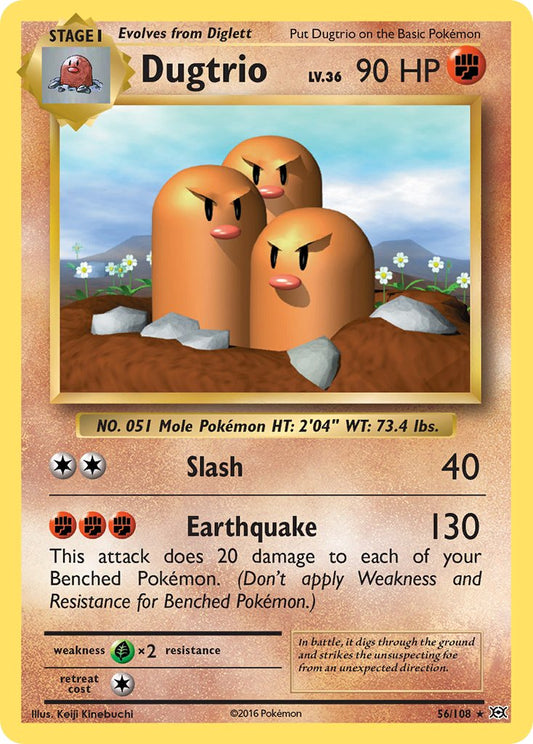 Dugtrio | EVO | XY | 56/108 | New Mint | Rare