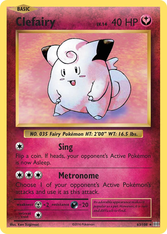 Clefairy | EVO | XY | 63/108 | New Mint | Rare Holo