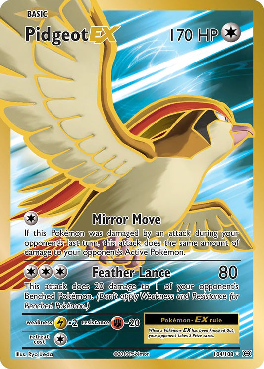 Pidgeot EX | EVO | XY | 104/108 | New Mint | Ultra Rare