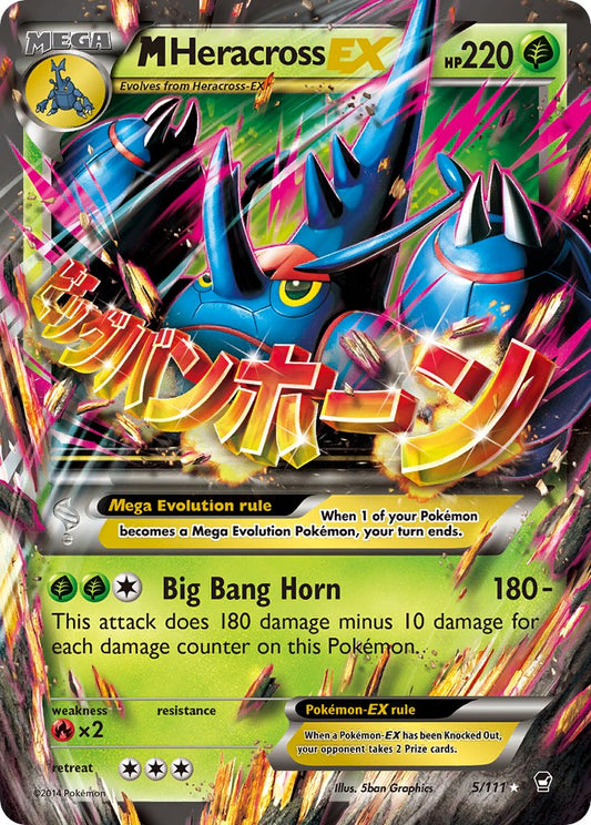 M Heracross EX | FFI | XY | 5/111 | Rare Holo EX | New Mint