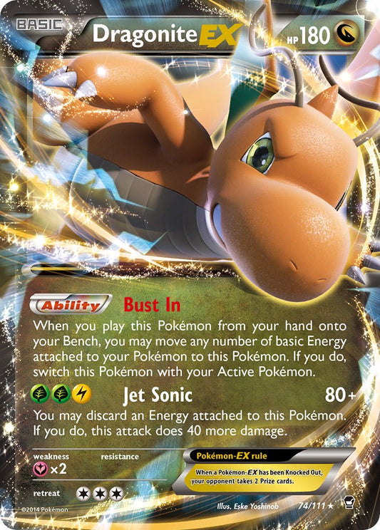 Dragonite EX | FFI | XY | 74/111 | Rare Holo EX | New Mint