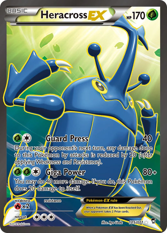 Heracross EX | FFI | XY | 105/111 | Ultra Rare | New Mint