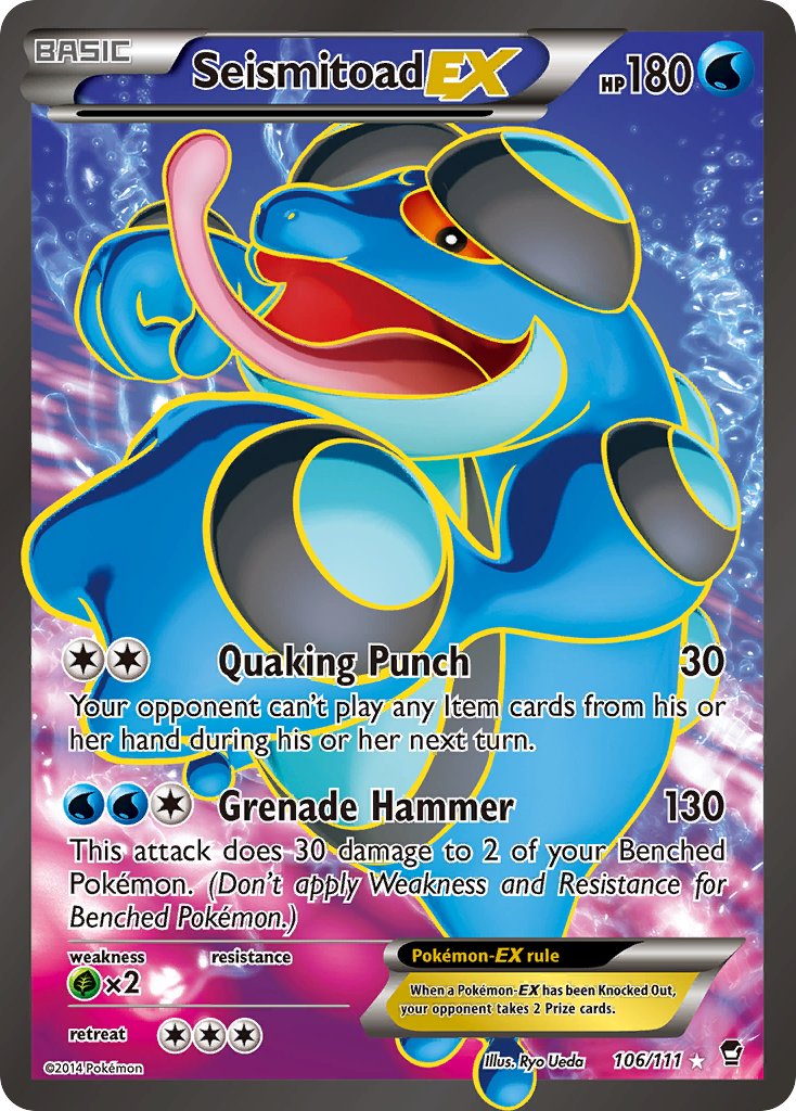 Seismitoad EX | FFI | XY | 106/111 | Ultra Rare | New Mint