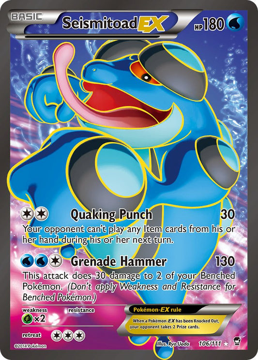 Seismitoad EX | FFI | XY | 106/111 | Ultra Rare | New Mint