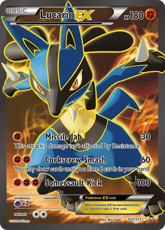 Lucario EX | FFI | XY | 107/111 | Ultra Rare | New Mint