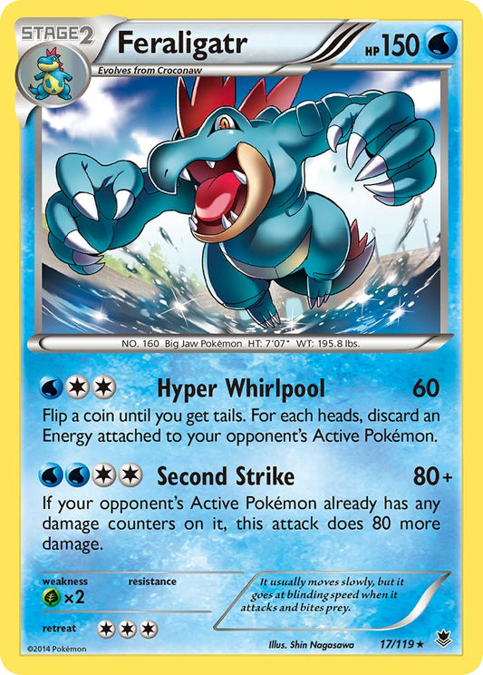 Feraligatr | PHF | XY | 17/119 | New Mint | Rare Holo