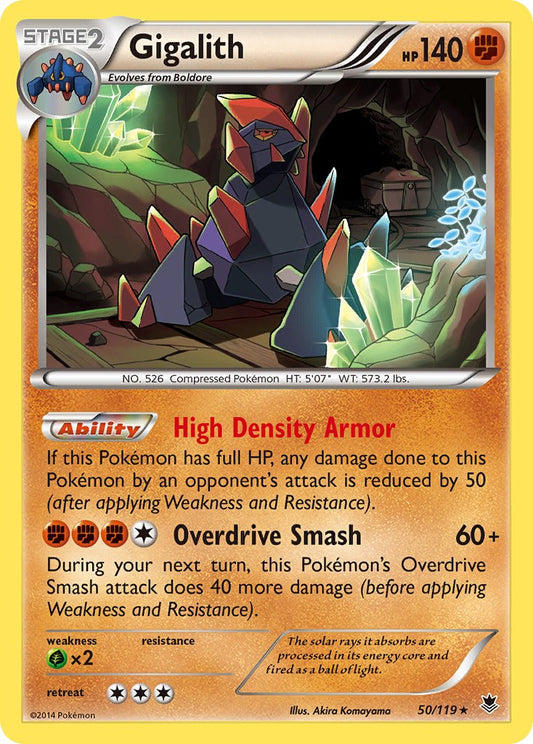 Gigalith | PHF | XY | 50/119 | New Mint | Rare Holo