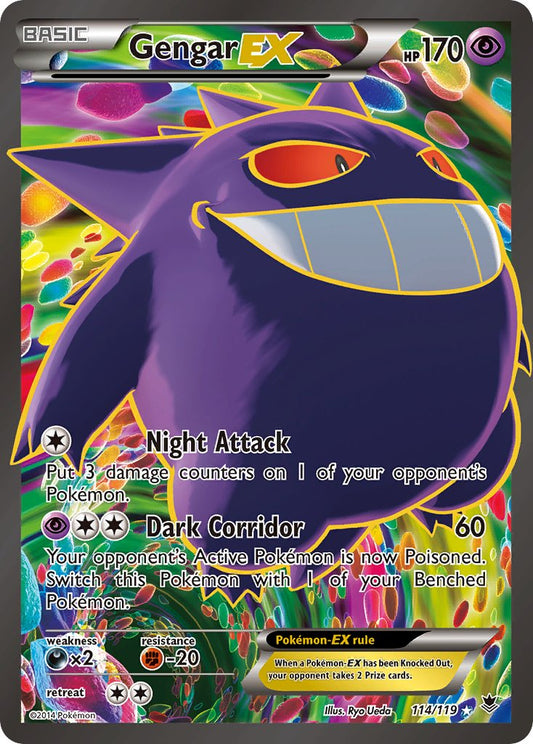 Gengar EX | PHF | XY | 114/119 | New Mint | Ultra Rare