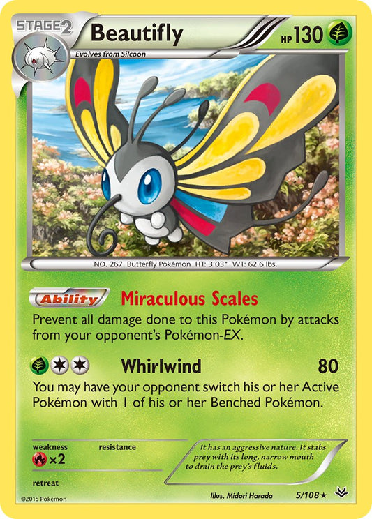 Beautifly | XY | XY6-005 | XY | Rare Holo | New Mint