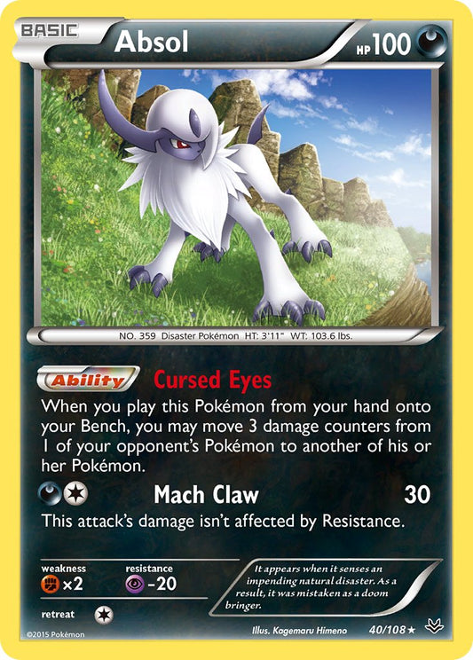 Absol | XY | XY6-037 | XY | Rare Holo | New Mint