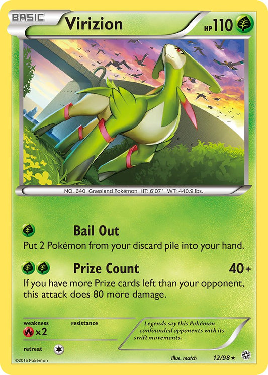 Virizion | XY | XY7-012 | Rare | Holo | New | Mint