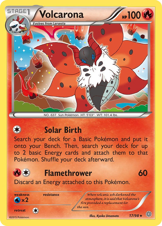 Volcarona | XY | XY7-017 | Rare | Holo | New | Mint