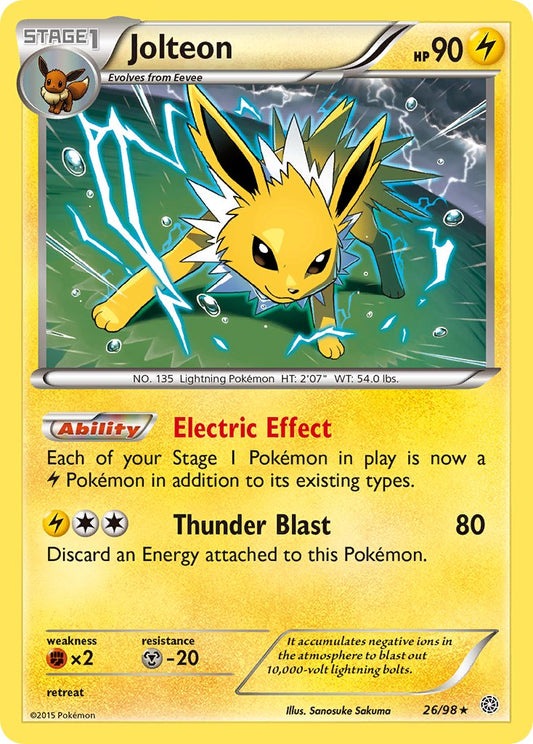 Jolteon | XY | XY7-026 | Rare | Holo | New | Mint