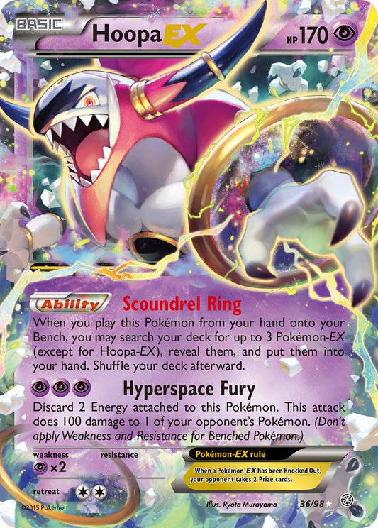 Hoopa | EX | XY | XY7-036 | Rare | Holo | EX | New | Mint