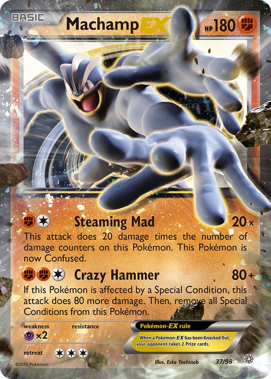 Machamp | EX | XY | XY7-037 | Rare | Holo | EX | New | Mint