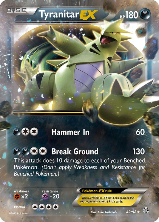 Tyranitar | EX | XY | XY7-042 | Rare | Holo | EX | New | Mint